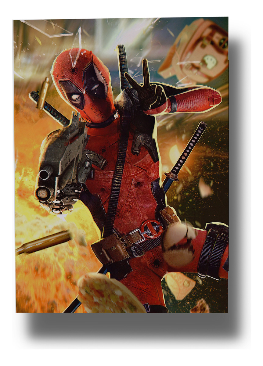 Cuadro Deadpool 448 40x53 Mdf Memoestampados