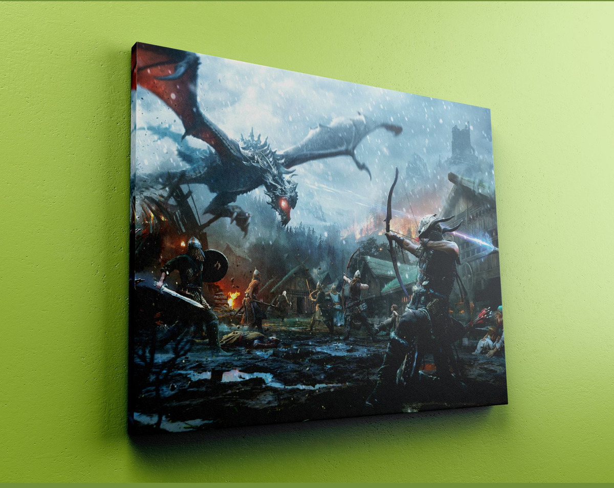 Cuadro The Elder Scrolls Legend 70x100 Lienzo Memoestampados