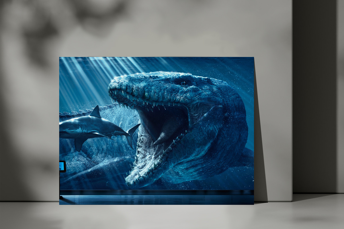 Cuadro 218 Megalodon Jurasic World 70x100 Mdf Memoestampados - Imagen 3