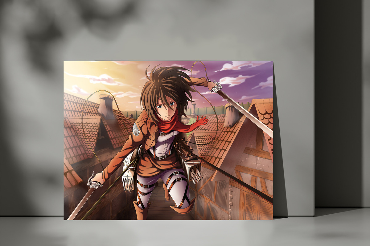 Cuadro 219 Mikasa Ackerman 70x100 Mdf Memoestampados - Imagen 3