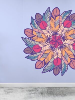 Vinilo Impreso Y Troquelado. Diseño Mandala 9 Tamaño 90 Cm,