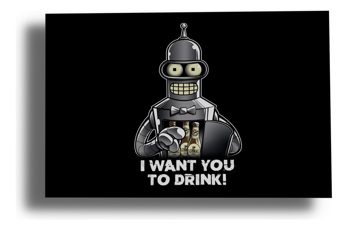 Cuadro Bender Futurama 179 30x40 Mdf Memoestampados