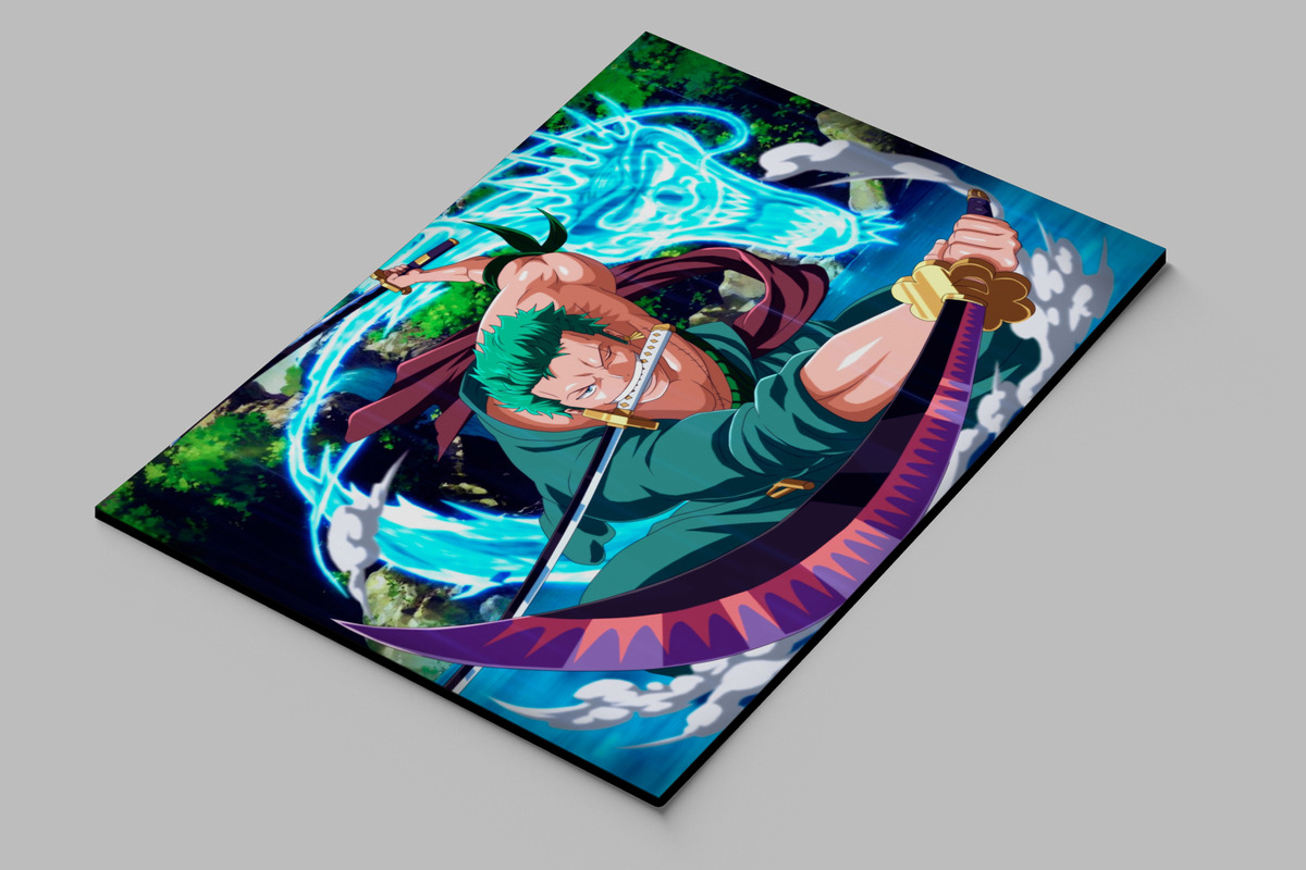 Cuadro 242 One Piece, Roronoa Zoro 40x53 Mdf Memoestampados - Imagen 2