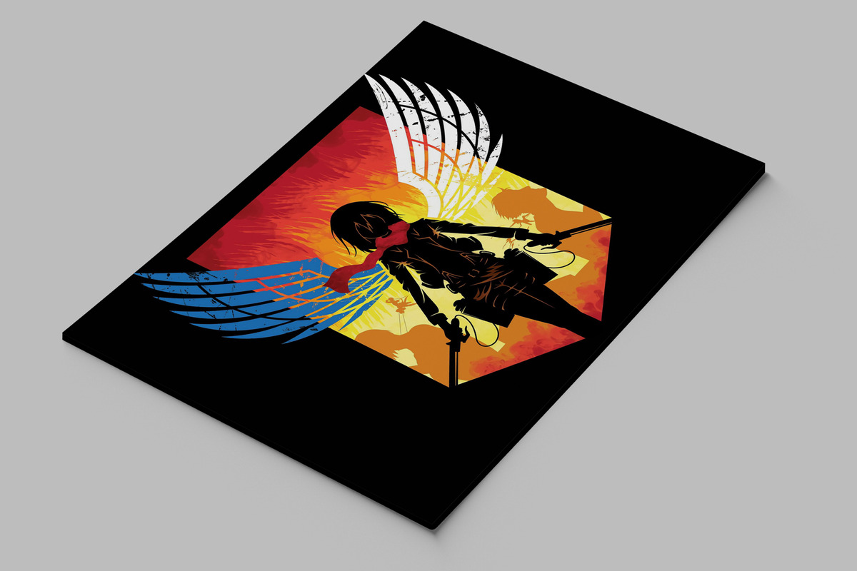 Cuadro Shingeki No Kyojin 494 50x70 Mdf Memoestampados - Imagen 2