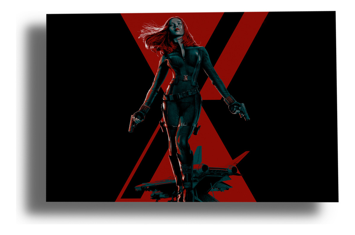 Cuadro Viuda Negra Marvel 107 30x40 Mdf Memoestampados