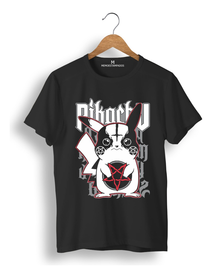 Remera: Picachu Heavy Metal Memoestampados - Imagen 4