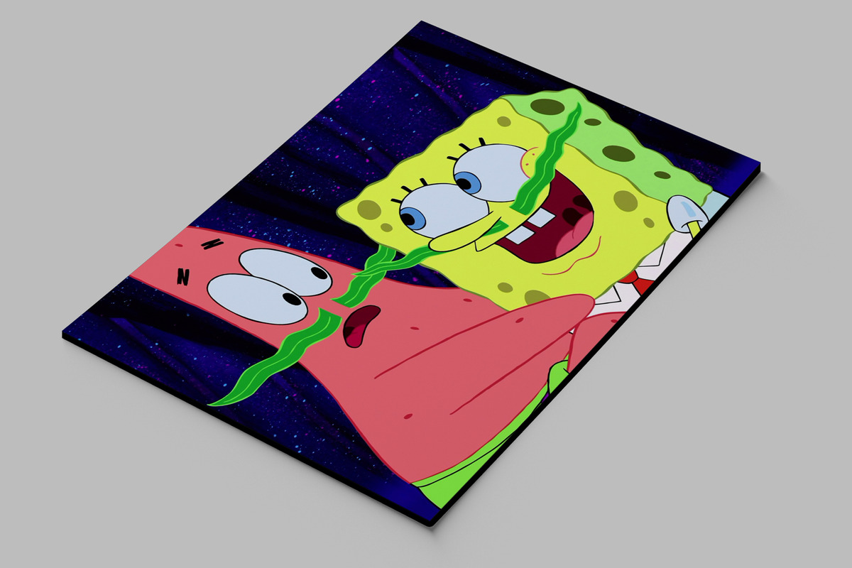 Cuadro Bob Esponja 579 50x70 Mdf Memoestampados - Imagen 2