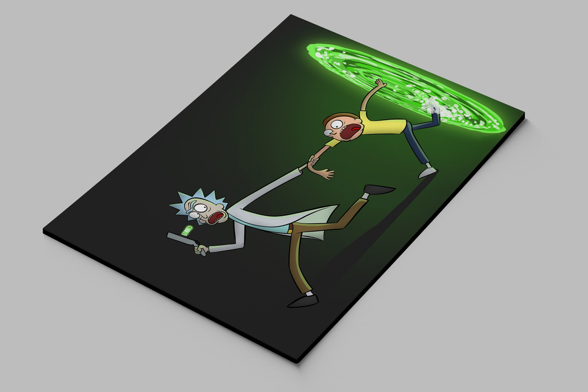 Cuadro 302 Rick And Morty 70x100 Mdf Memoestampados - Imagen 2