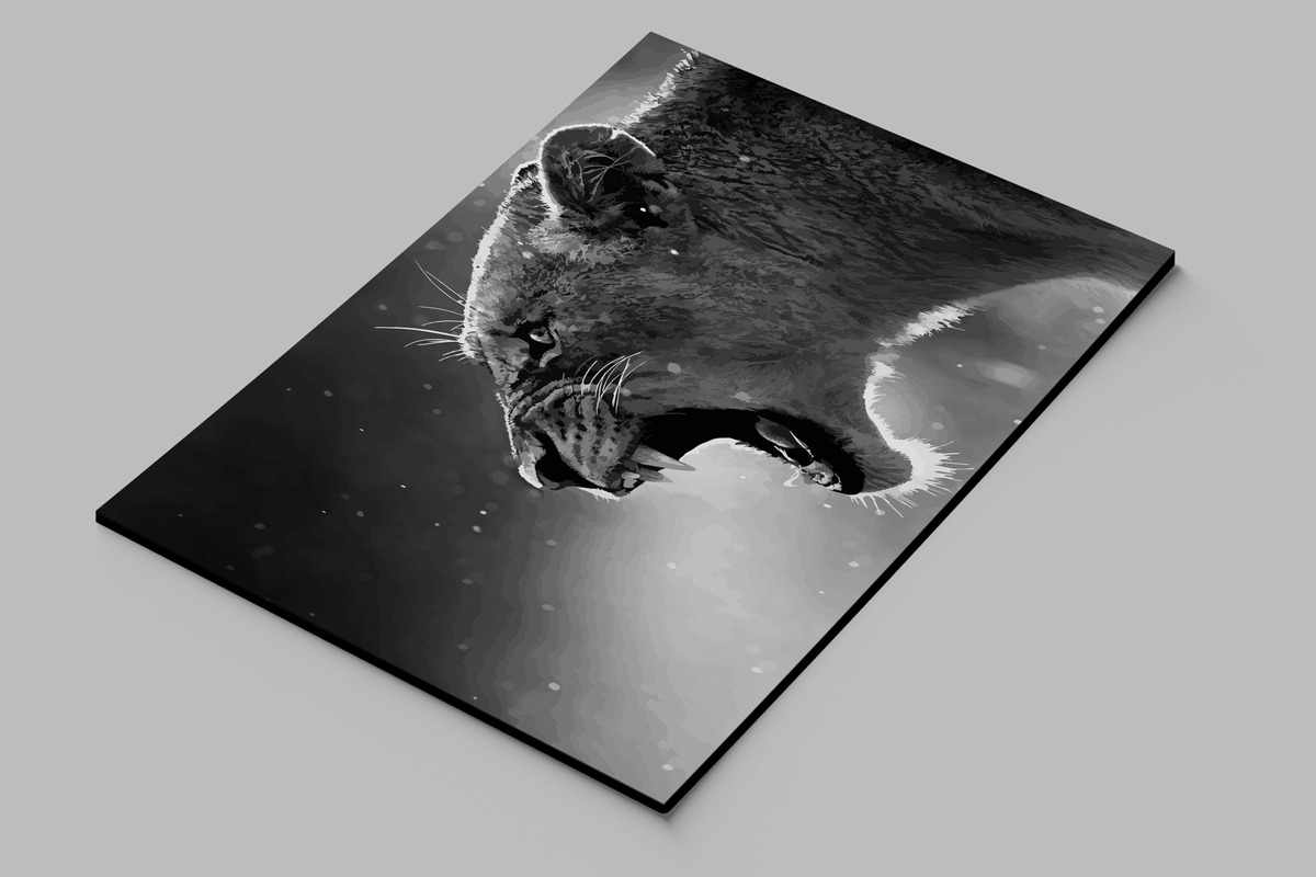 Cuadro Leon 591 40x53 Mdf Memoestampados - Imagen 2