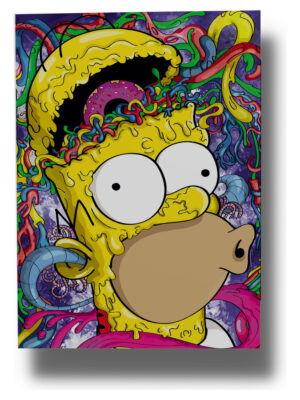 Cuadro Homero Simpson 497 50x70 Lienzo Memoestampados