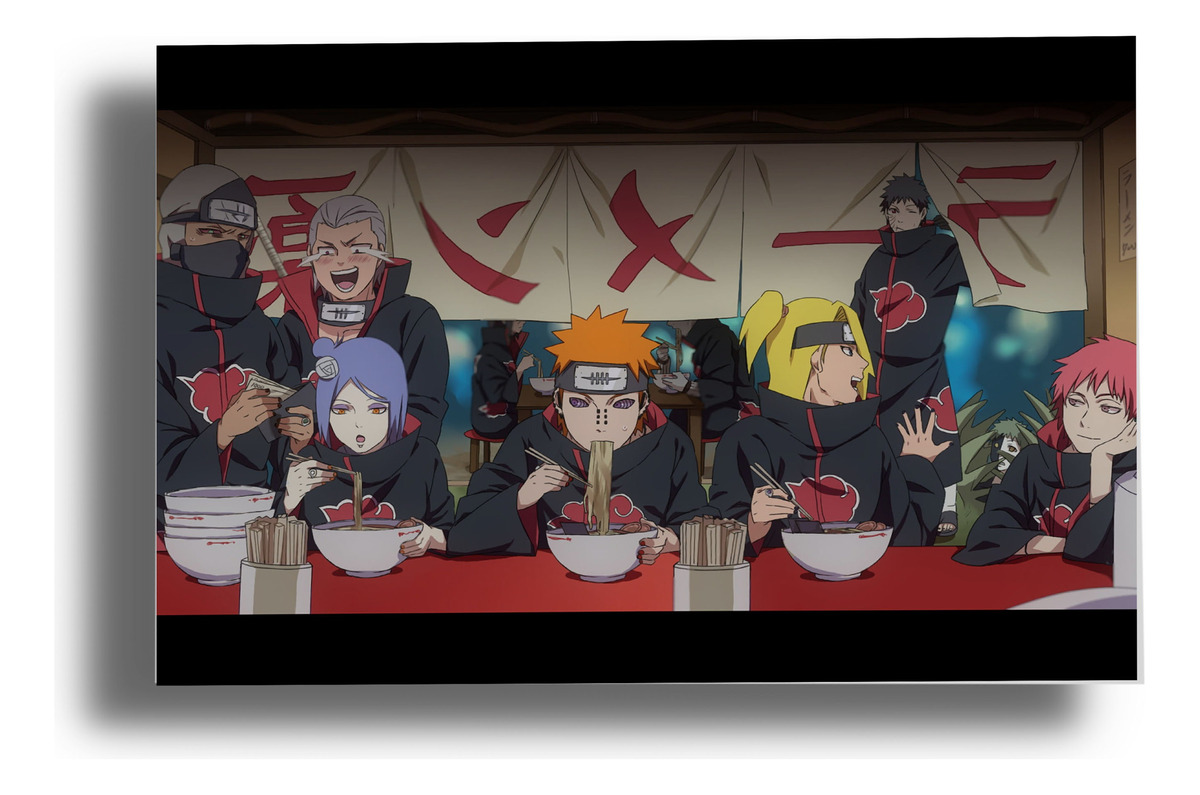 Cuadro Akatsuki, Naruto 12 70x100 Mdf Memoestampados