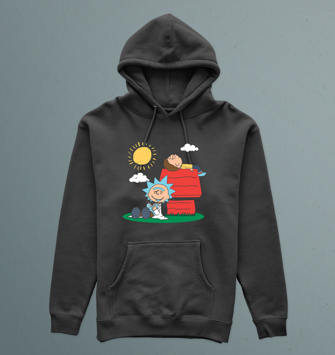 Canguro Rick Y Morty Peanuts Memoestampados - Imagen 2