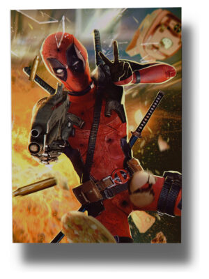 Cuadro Deadpool 448 50x70 Mdf Memoestampados