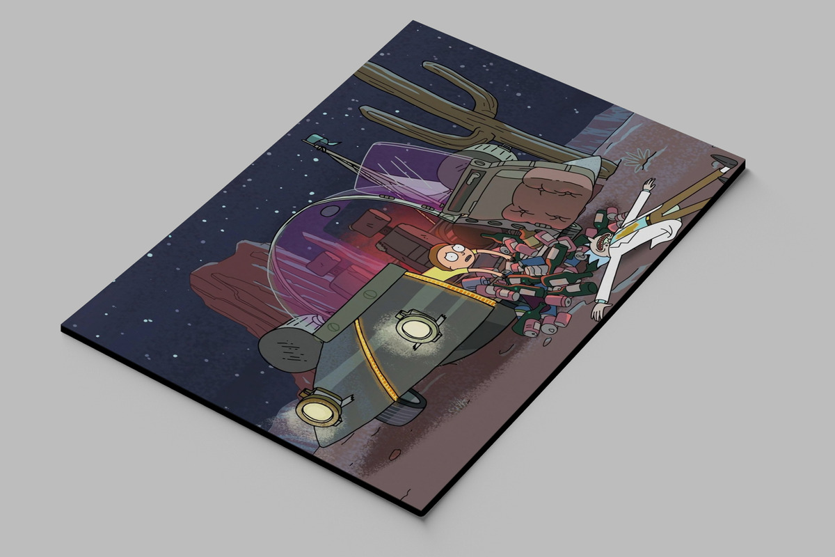 Cuadro 231 Rick Y Morty 50x70 Mdf Memoestampados - Imagen 2