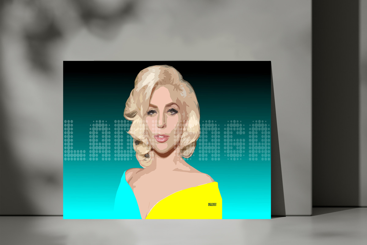 Cuadro 311 Lady Gaga 50x70 Mdf Memoestampados - Imagen 3