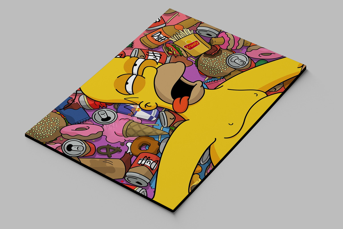 Cuadro Homero Simpson 521 70x100 Mdf Memoestampados - Imagen 2