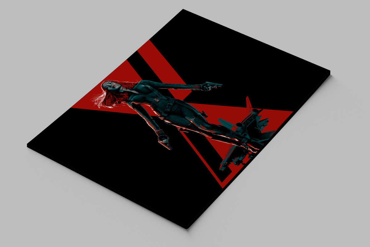 Cuadro Viuda Negra Marvel 107 30x40 Mdf Memoestampados - Imagen 2
