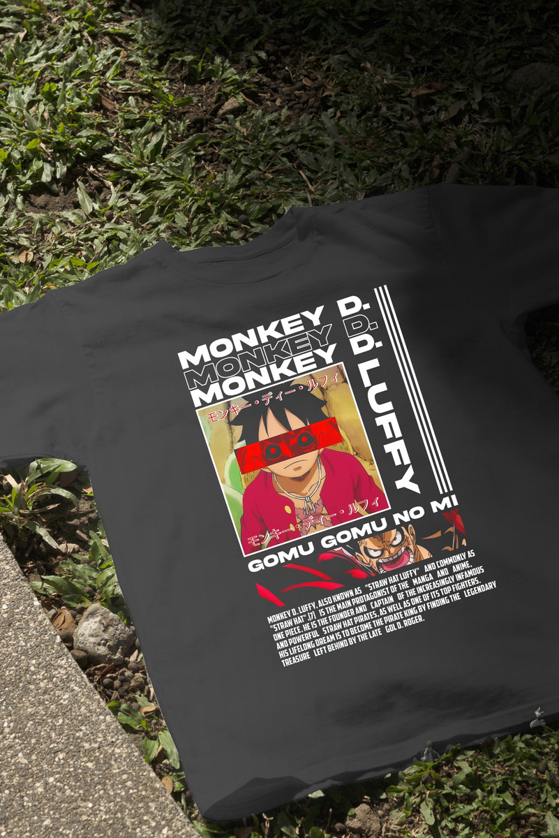 Remera: Monkey D Luffy Gomu Gomu Memoestampados - Imagen 3