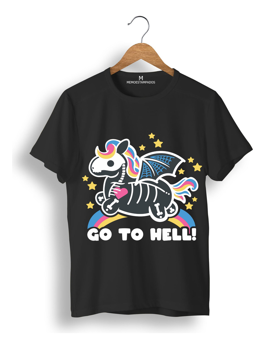 Remera: Go To Hell Kawai Memoestampados - Imagen 4