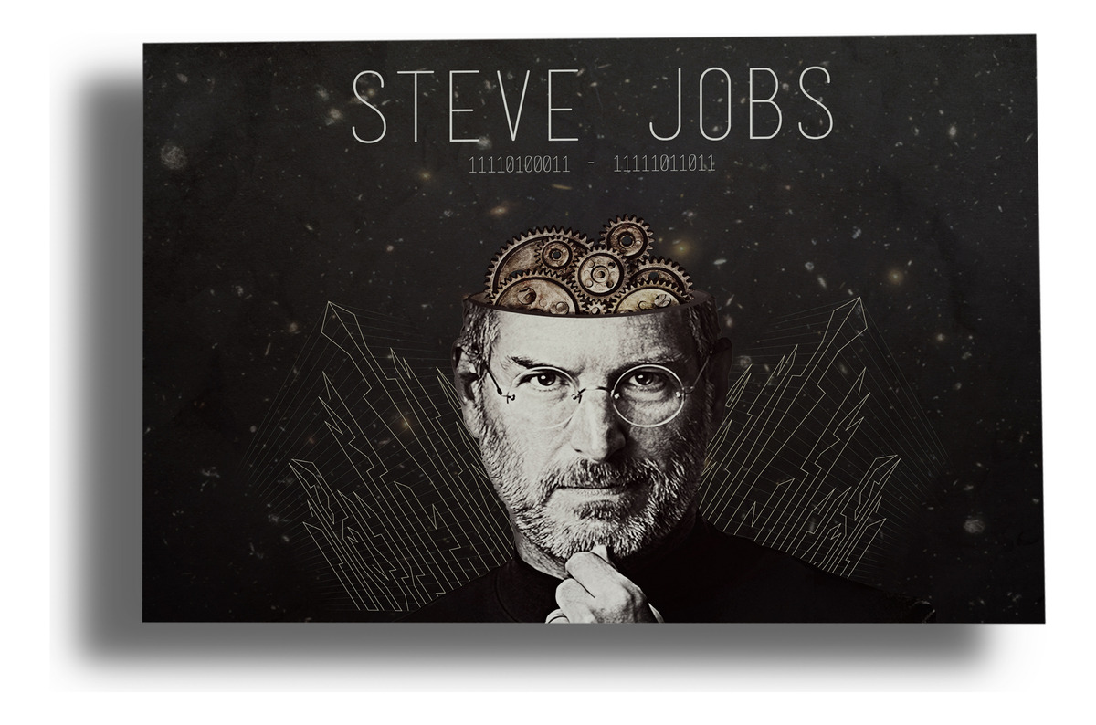 Cuadro Steve Jobs 434 40x53 Mdf Memoestampados