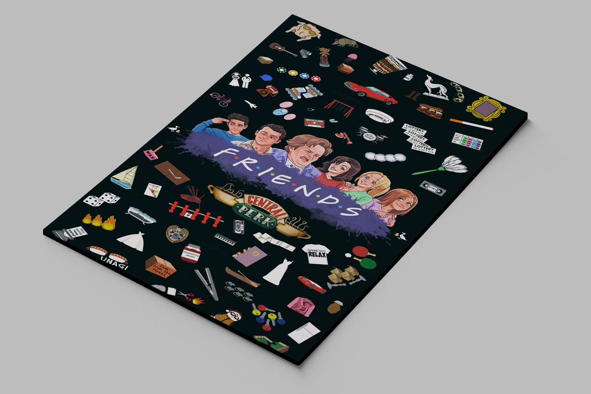 Cuadro Friends 482 70x100 Mdf Memoestampados - Imagen 2