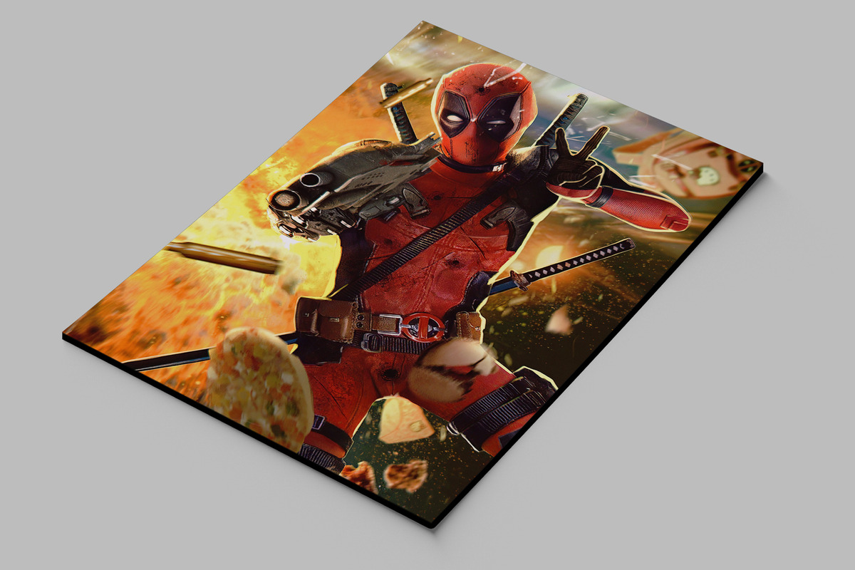 Cuadro Deadpool 448 40x53 Mdf Memoestampados - Imagen 2