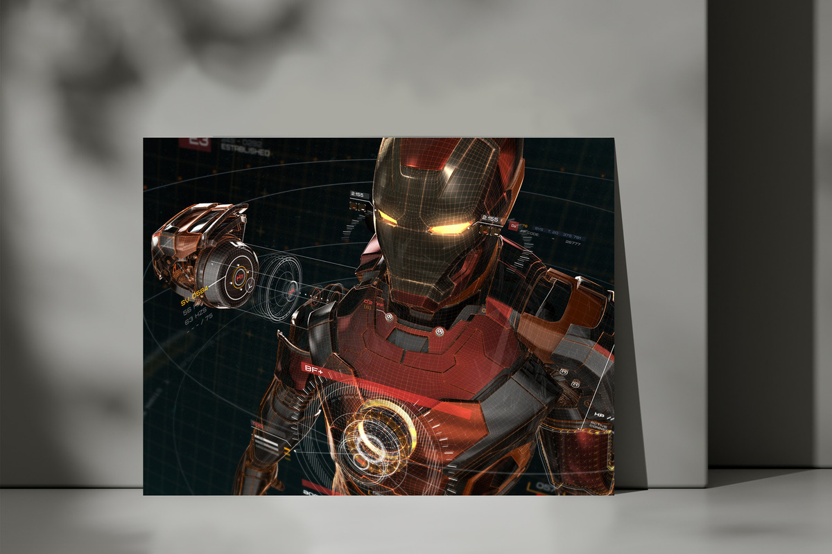 Cuadro 199 Iron Man 30x40 Mdf Memoestampados - Imagen 3