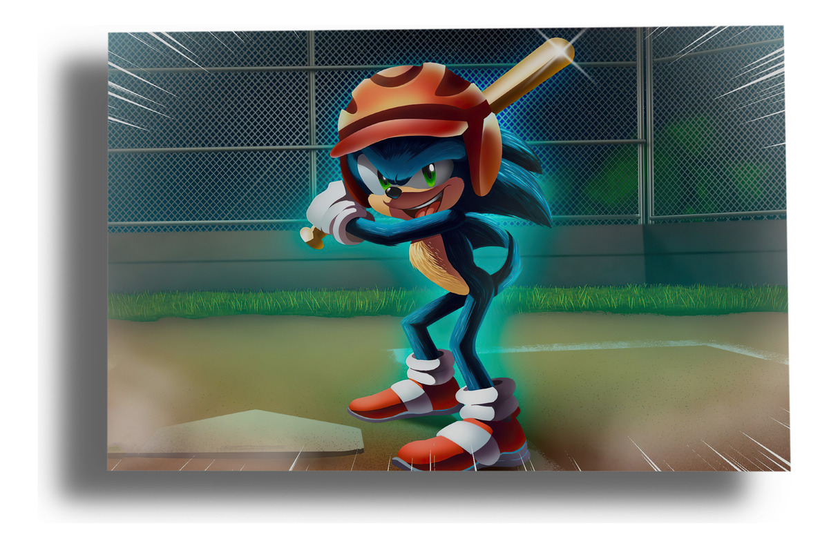 Cuadro Sonic The Hedgehog 173 40x53 Mdf Memoestampados
