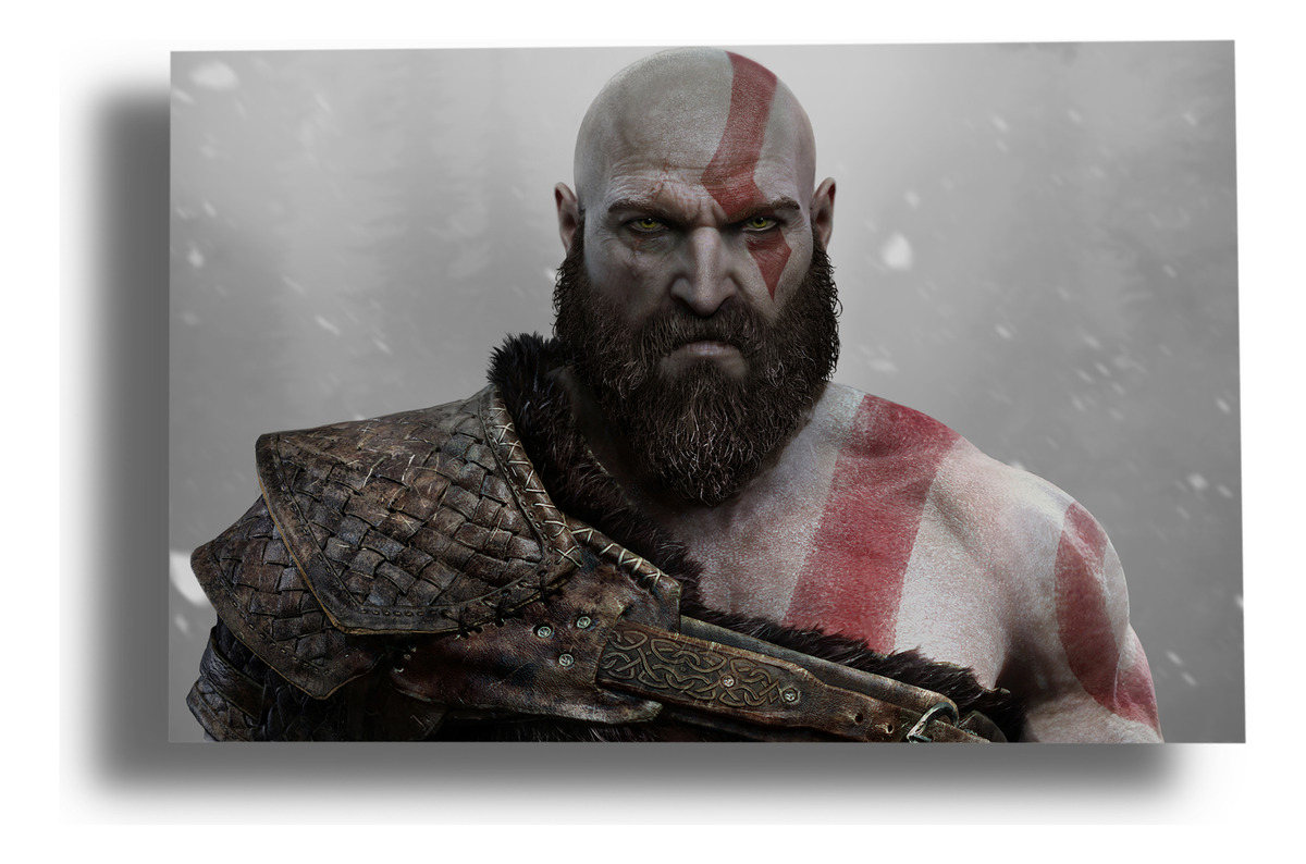 Cuadro Kratos Dios Guerra 590 70x100 Mdf Memoestampados