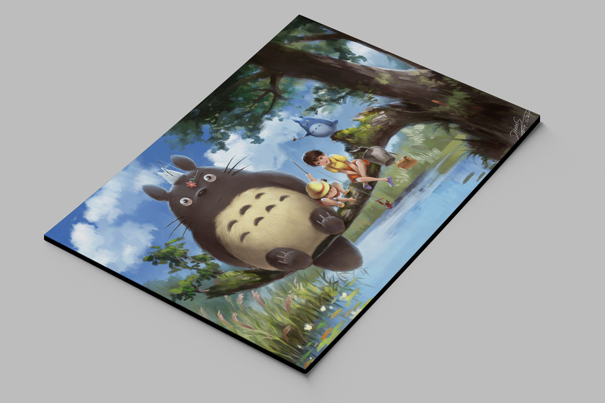 Cuadro Mi Vecino Totoro 416 50x70 Mdf Memoestampados - Imagen 2