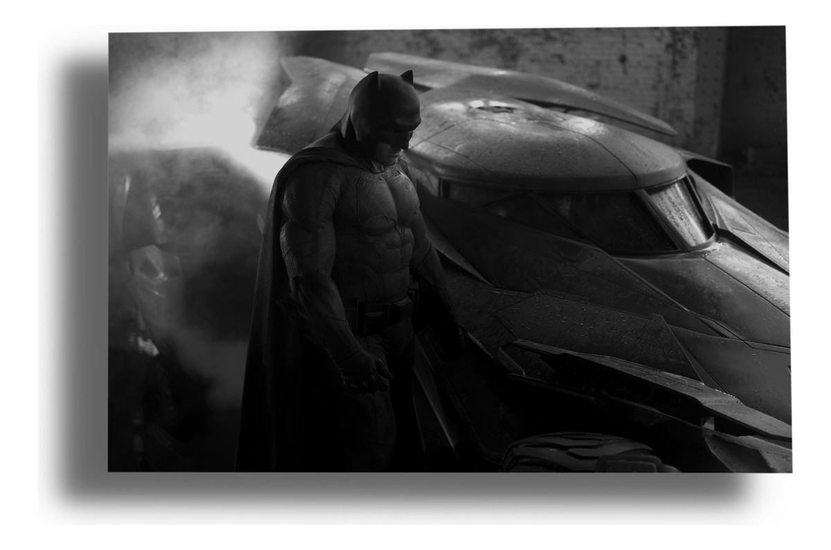 Cuadro Batman Batimovil 338 70x100 Mdf Memoestampados