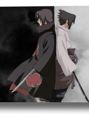 Cuadro Naruto Uchiha Susuke Shippu 60 50x70 Mdf Memoestampad