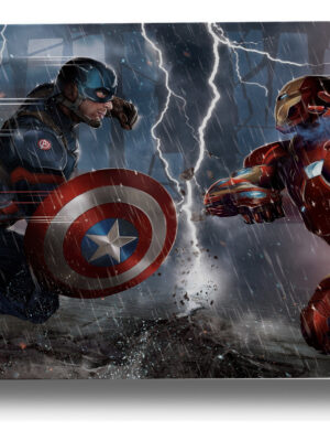 Cuadro Capitan America Ironman 104 70x100 Mdf Memoestampados