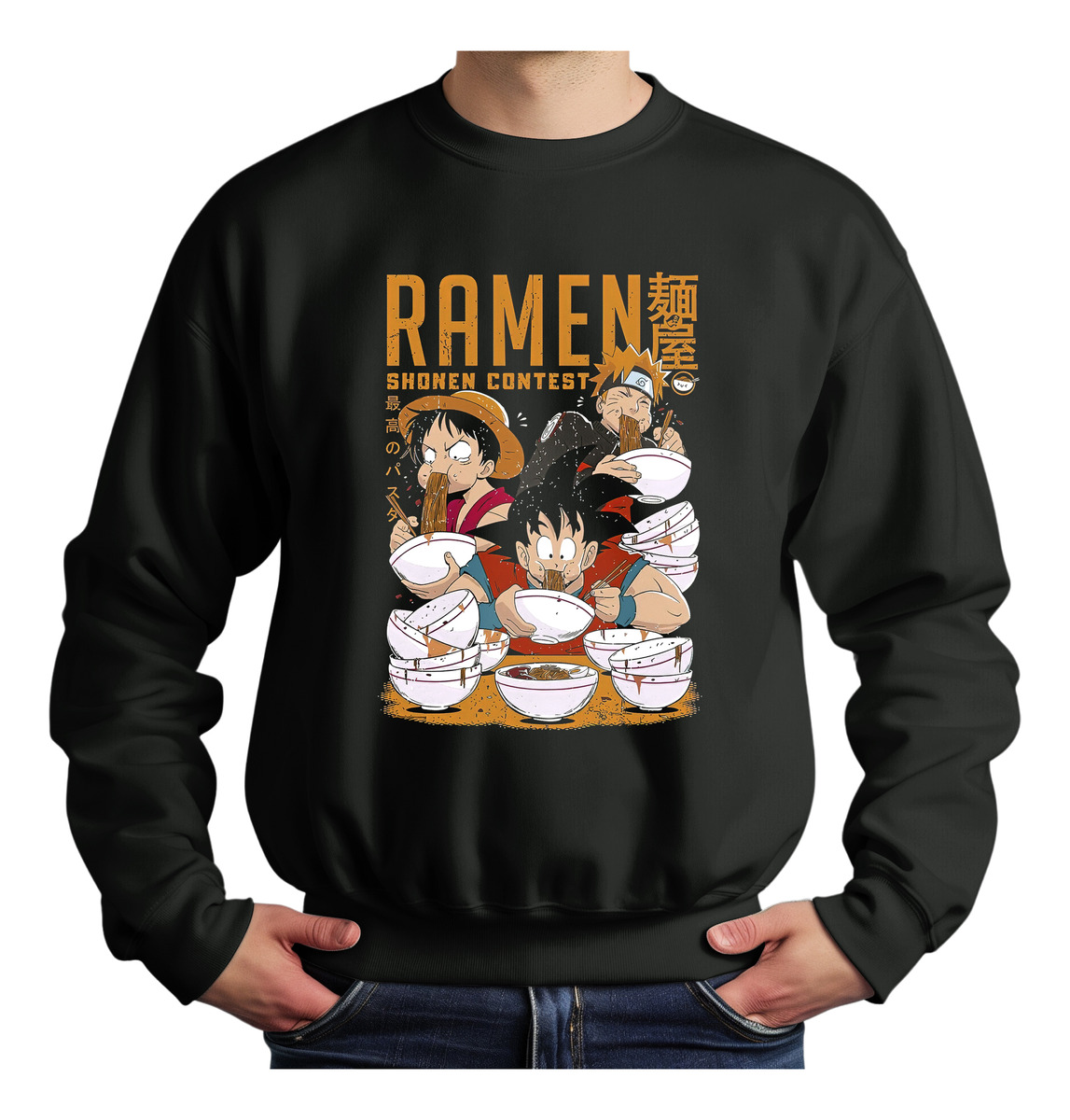 Buzo Ramen Naruto, Goku Y Luffy Memoestampados - Imagen 3