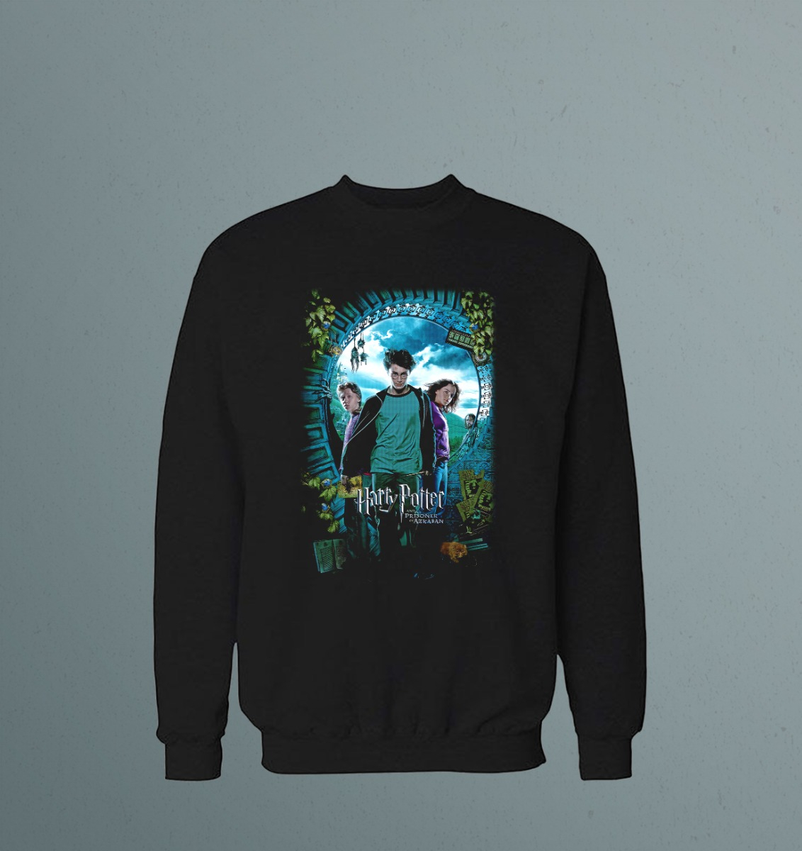 Buzo Harry Potter Caras Celeste Memoestampados - Imagen 2