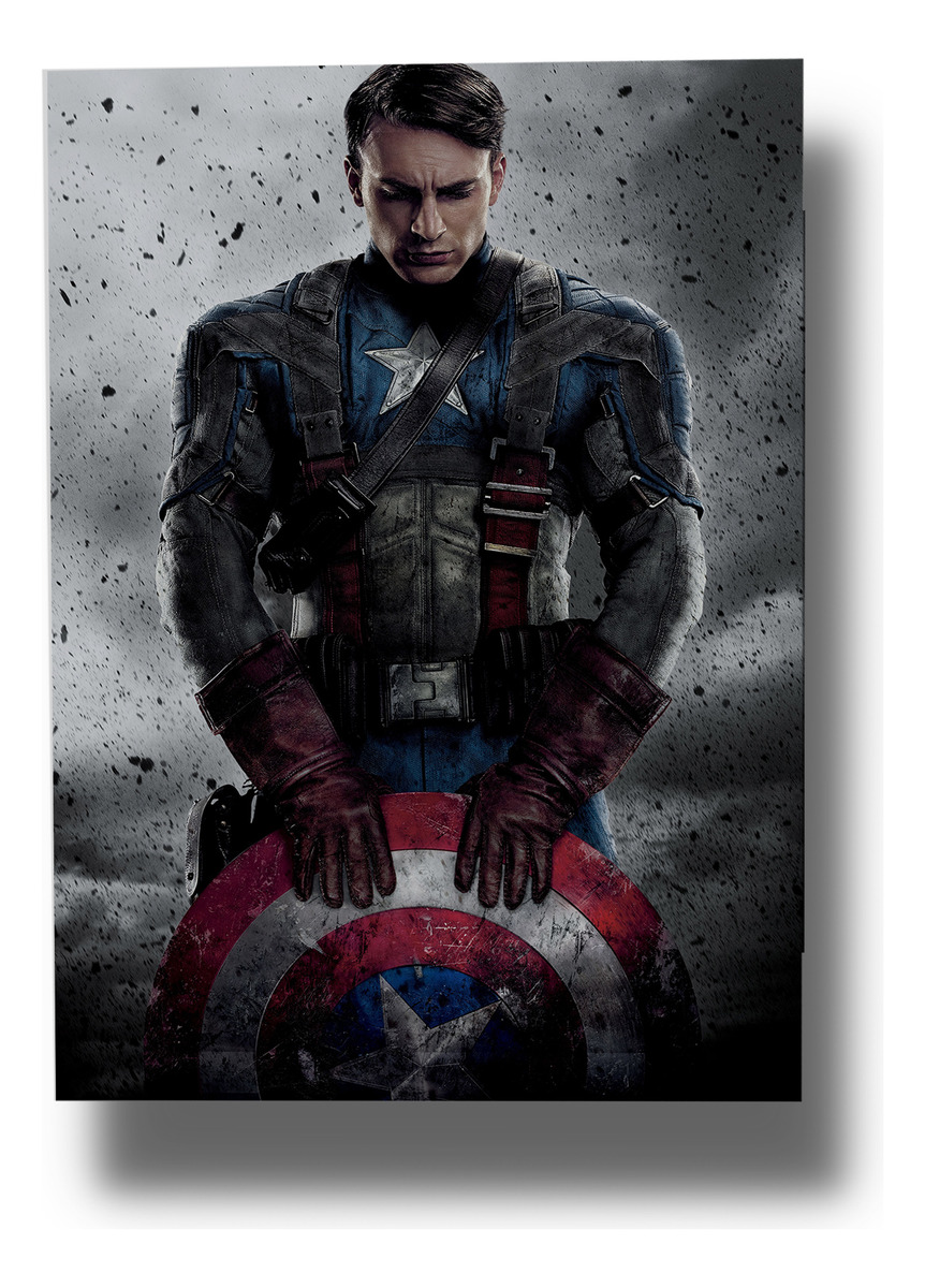 Cuadro Capitan America Avenger 180 70x100 Mdf Memoestampados