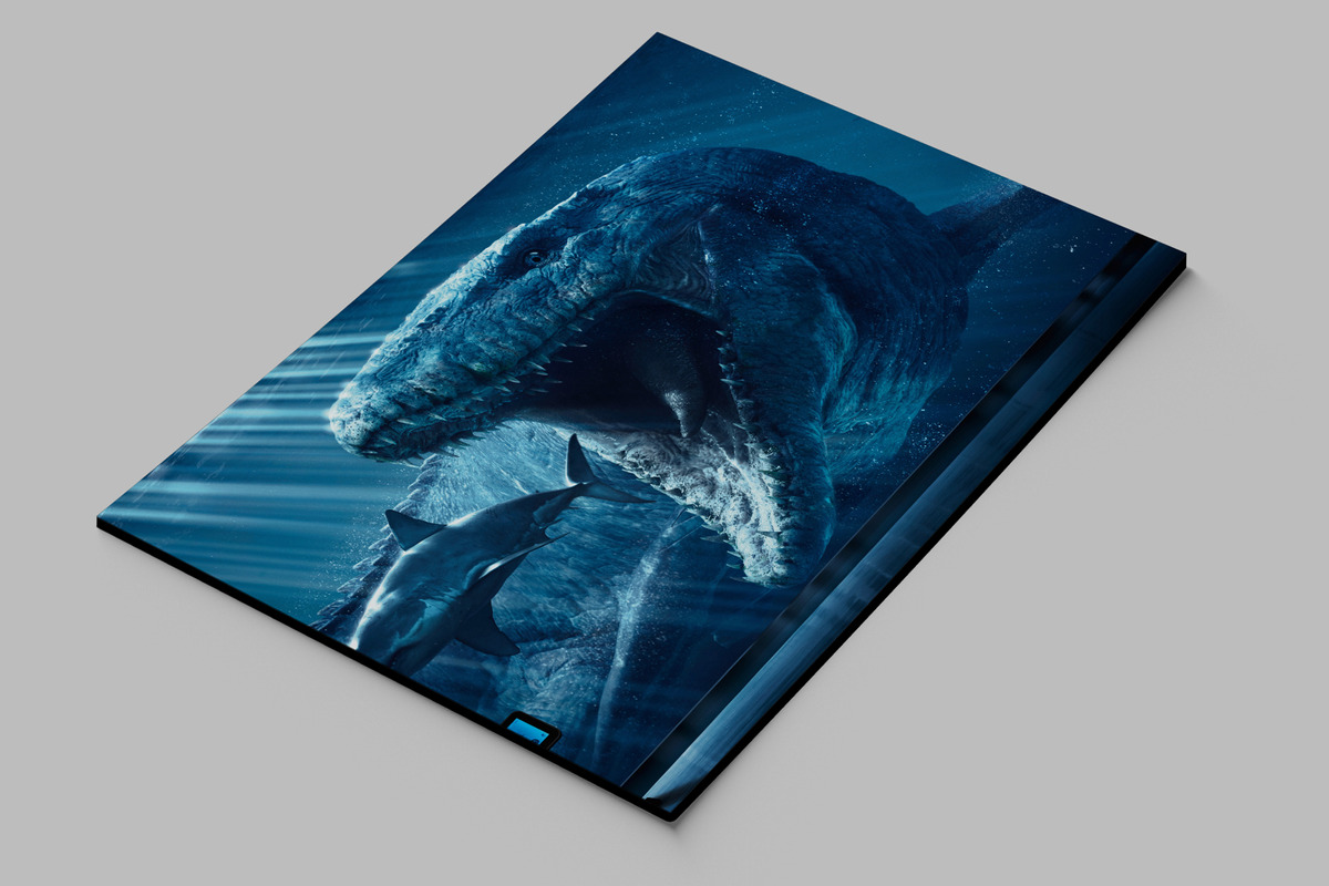 Cuadro 218 Megalodon Jurasic World 70x100 Mdf Memoestampados - Imagen 2