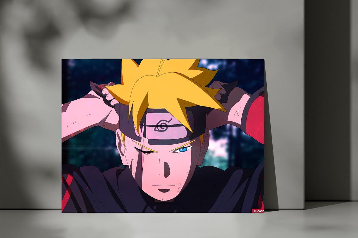 Cuadro Boruto Uzumaki 19 40x53 Mdf Memoestampados - Imagen 3