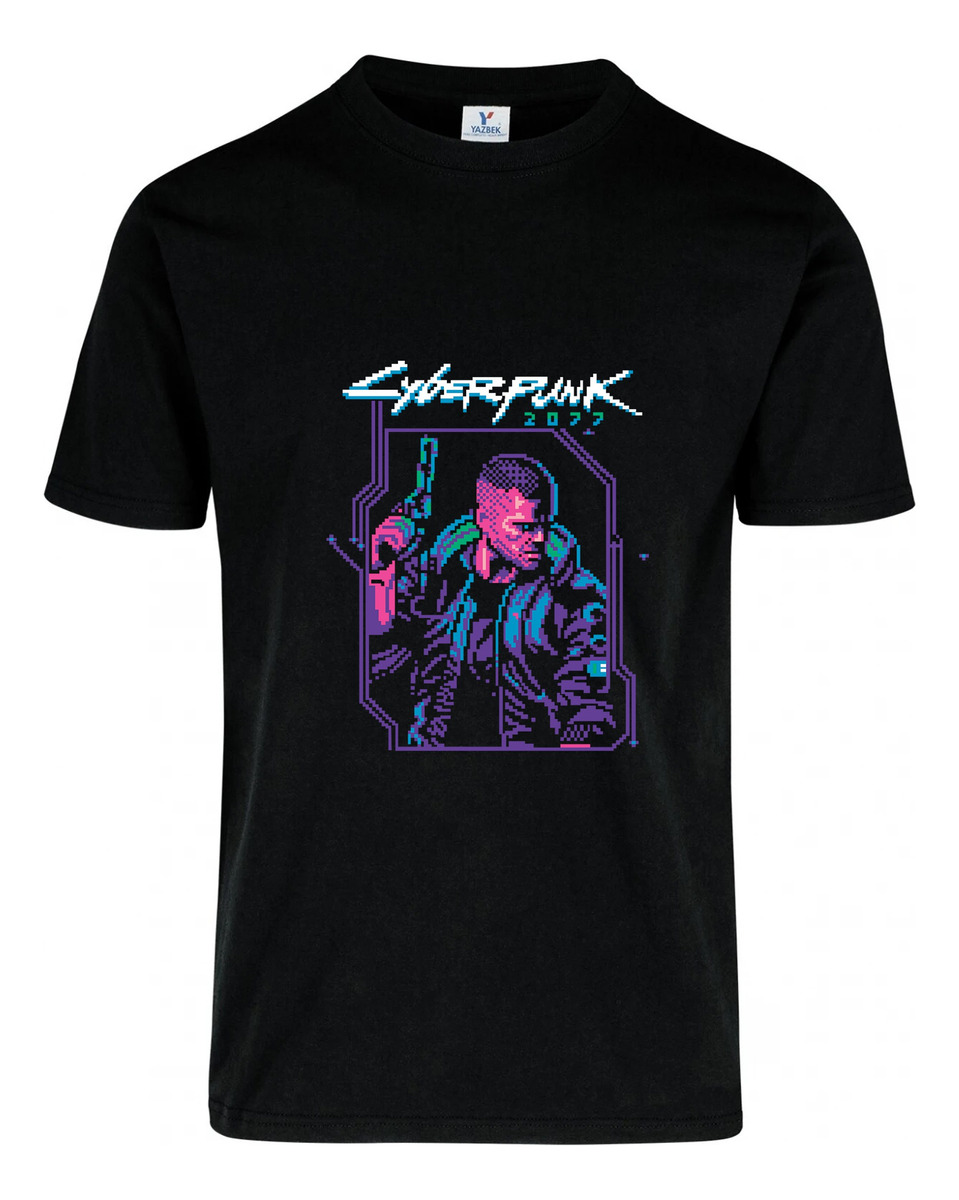 Remera: Cyberpunk 2077 Pixel Art Memoestampados - Imagen 2