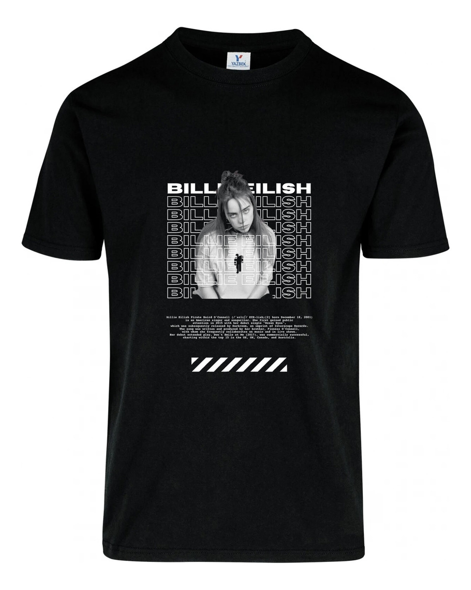 Remera: Billie Eilish Blanco Memoestampados - Imagen 2