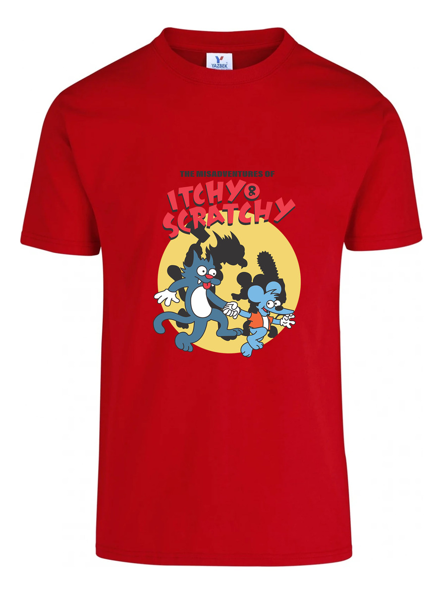 Remera: The Misadventures Of Itchy _ Scratchy Memoestampados - Imagen 10