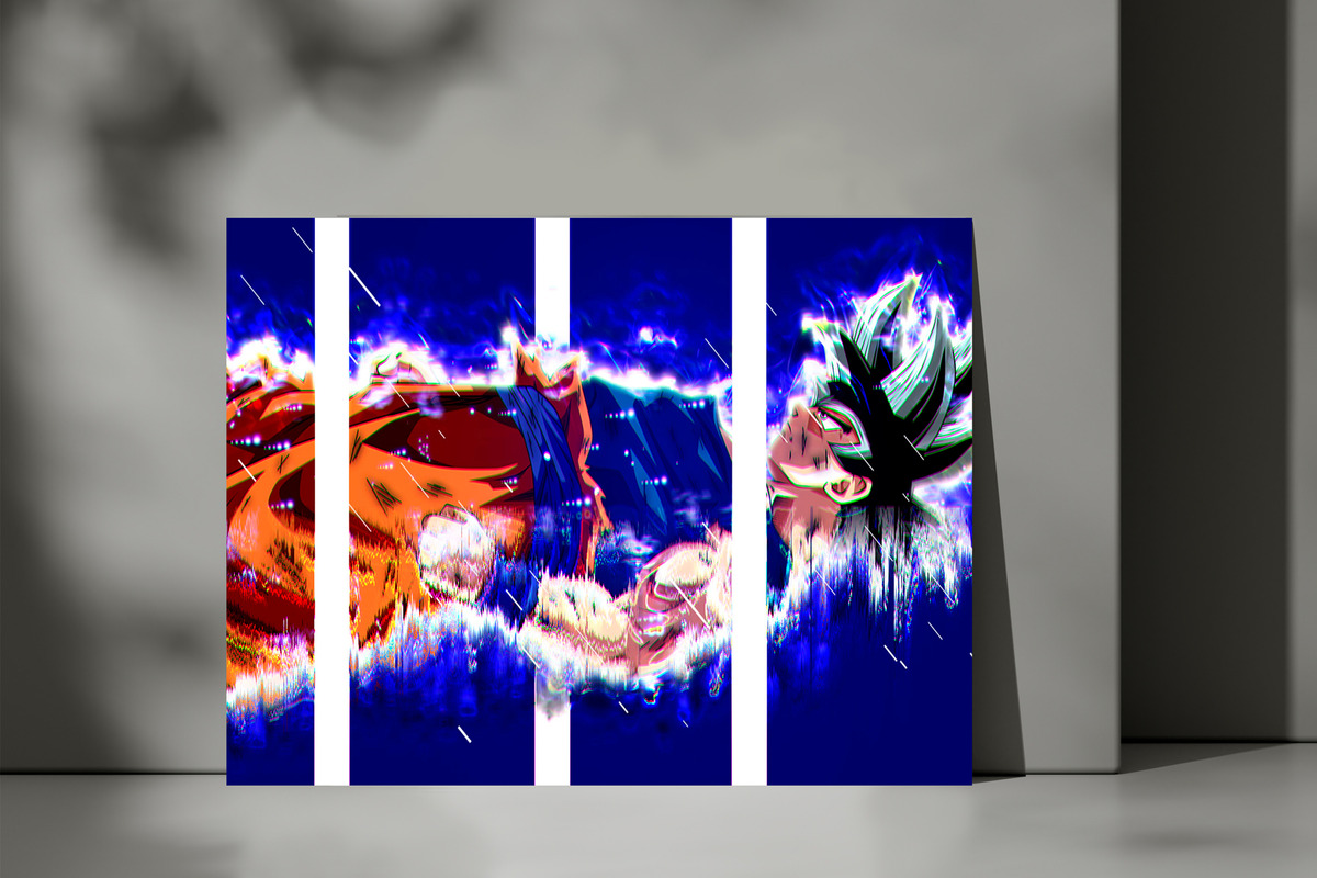 Cuadro 204 Dbz Goku Ultrainstinct 70x100 Mdf Memoestampados - Imagen 3