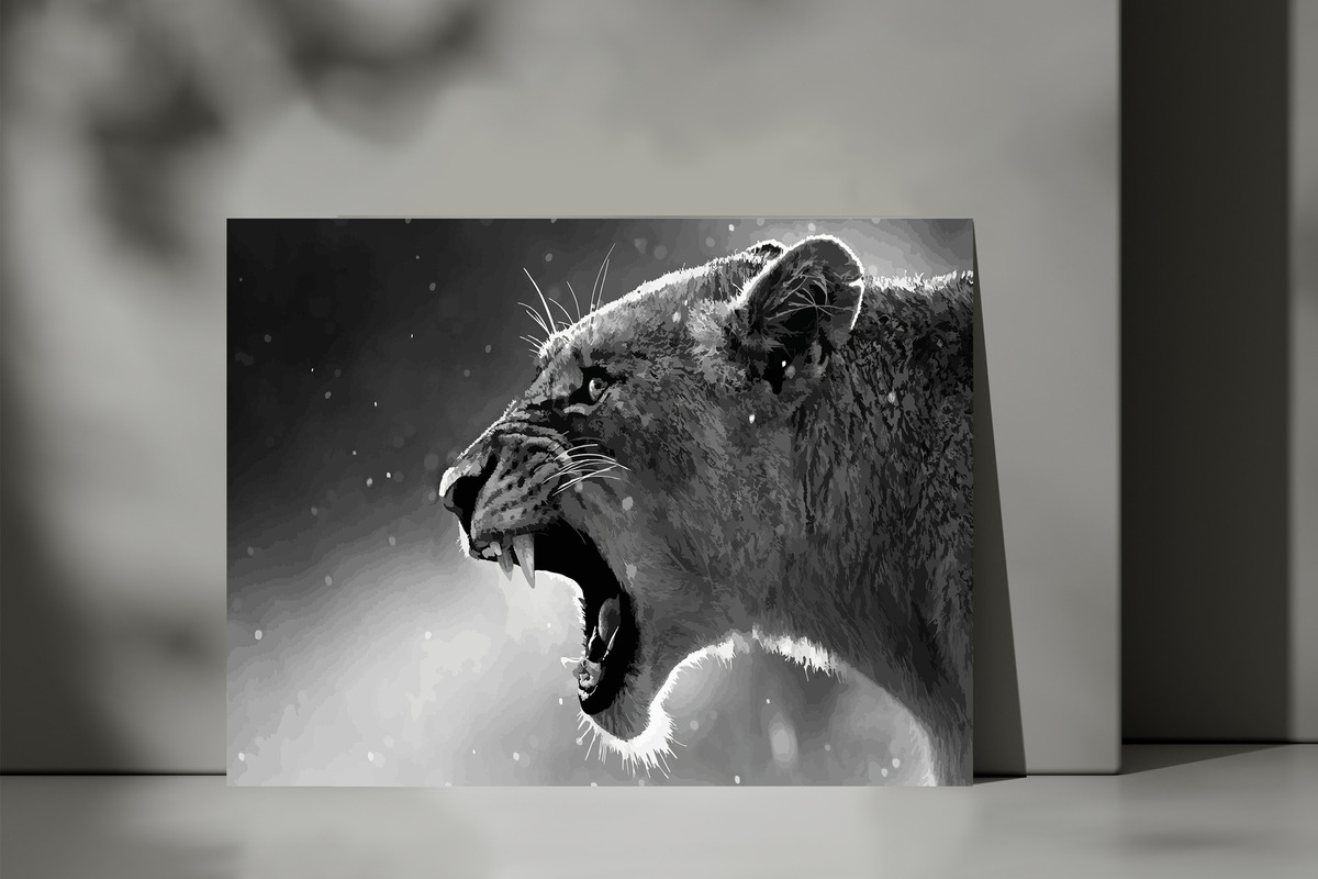 Cuadro Leon 591 40x53 Mdf Memoestampados - Imagen 3