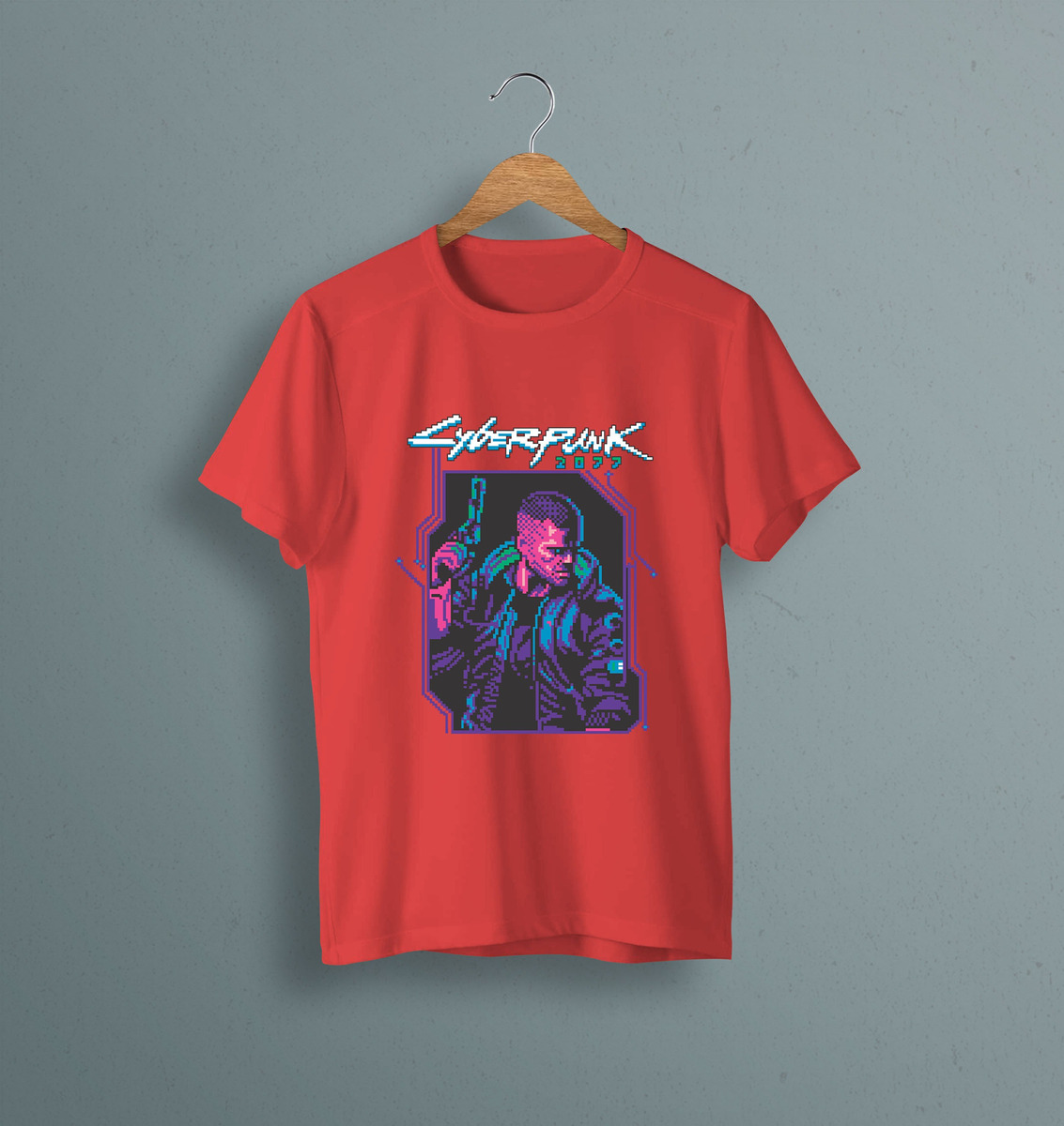 Remera: Cyberpunk 2077 Pixel Art Memoestampados - Imagen 14