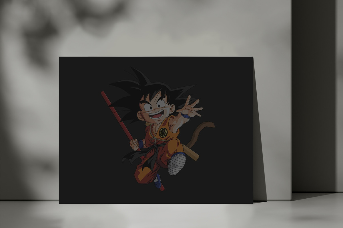 Cuadro Dragon Ball Z Young Son 129 70x100 Mdf Memoestampados - Imagen 3