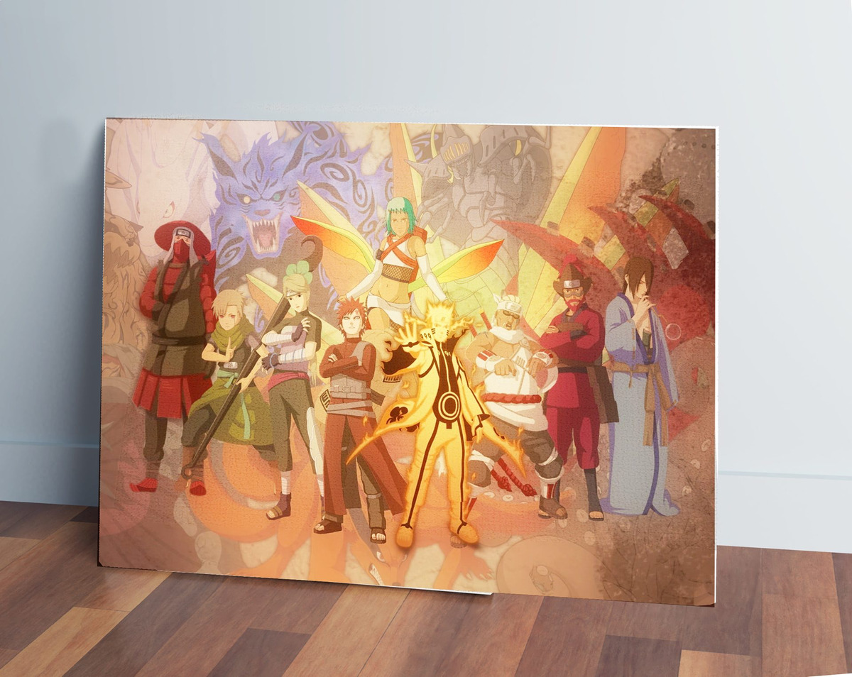 Cuadro Naruto Uzumaki Shippuuden50 40x53 Mdf Memoestampados