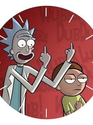 Reloj Mdf 3mm 40 Cm Diametro Rick & Morty 45 Personalizados