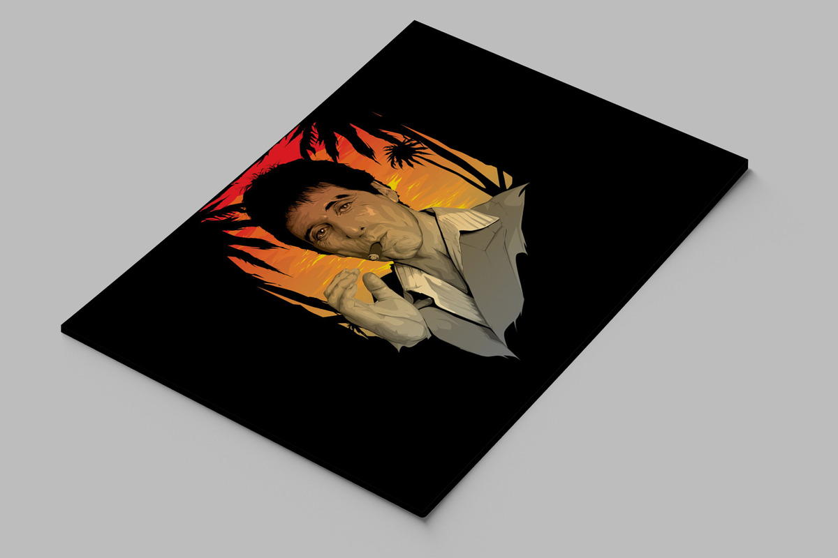 Cuadro Películas Scarface 142 50x70 Mdf Memoestampados - Imagen 2
