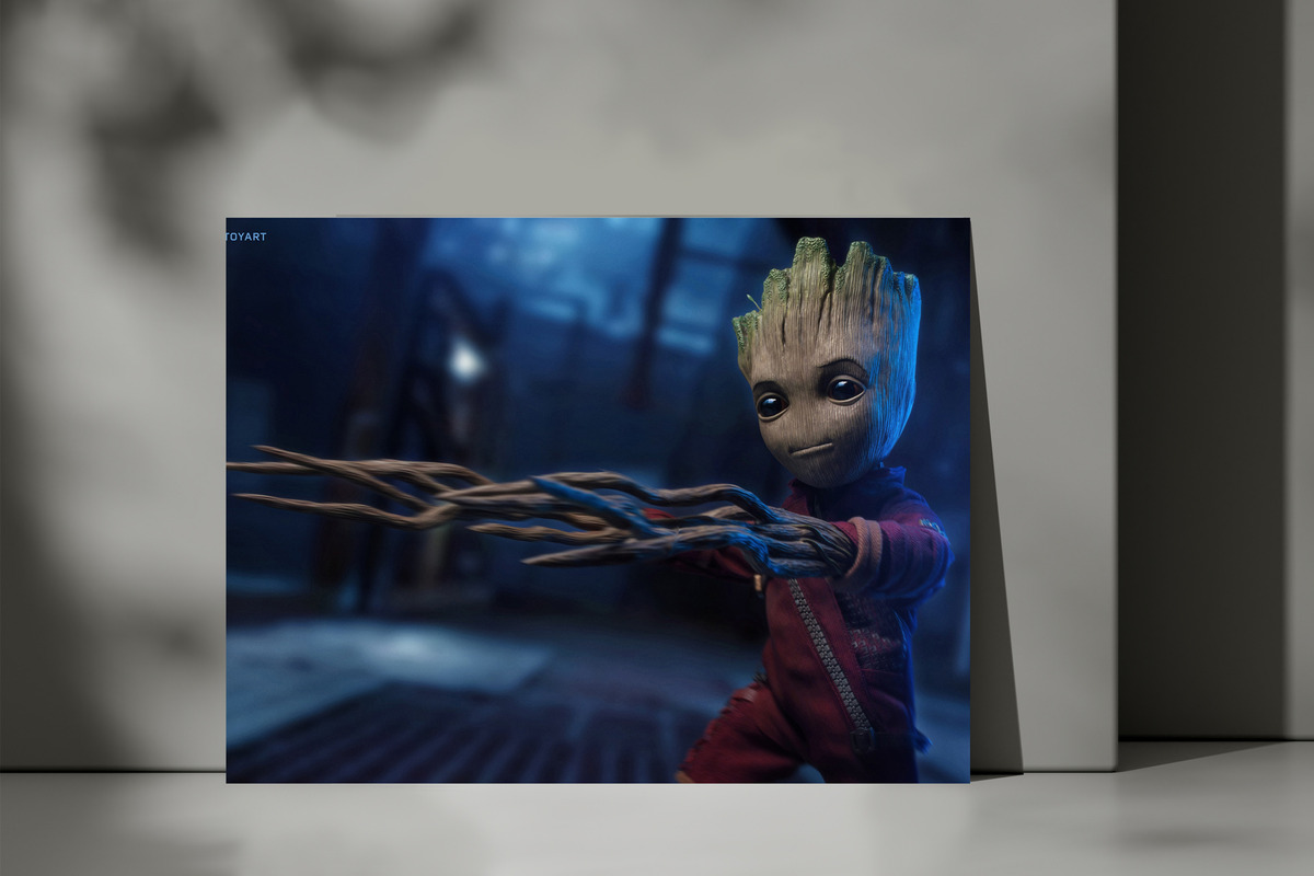 Cuadro Baby Groot Guardianes 72 70x100 Mdf Memoestampados - Imagen 3