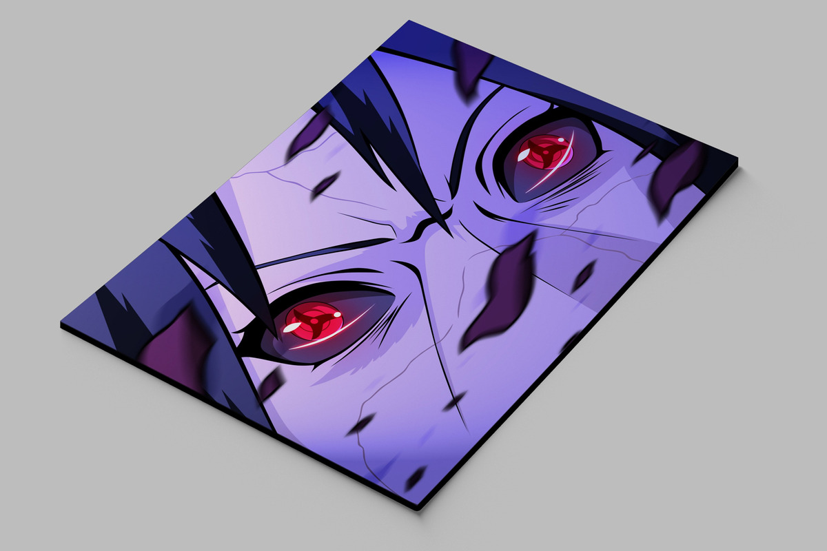 Cuadro Naruto Uchiha 59 30x40 Mdf Memoestampados - Imagen 3